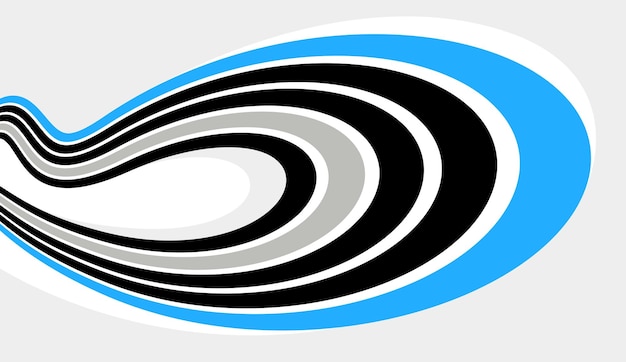 Des lignes créatives, un fond vectoriel abstrait, une perspective 3D, des bandes de composition graphique linéaire dans une affiche ou une bannière à rotation dimensionnelle.
