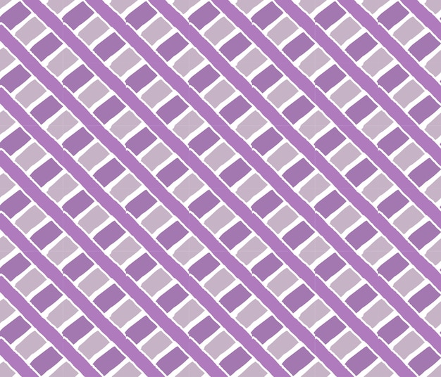 Lignes de dessin à la main vintage losange violet formes ornement fond, rayures croisées, modèle sans couture de texture géométrique. Couleur violette