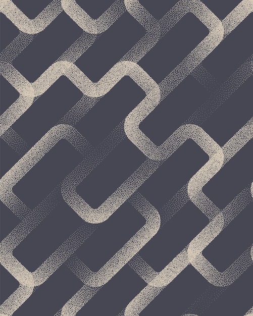 Lignes droites arrondies complexes vecteur inclinaison transparente motif rétro abstrait. Texture géométrique en pointillés bandes de tissage esthétique structure d'inclinaison grille répétée. Illustration graphique d'ornement