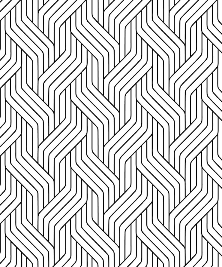 Vecteur des lignes géométriques en noir et blanc.