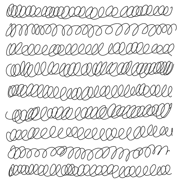 Des lignes grunge ondulées, des lignes horizontales, des tourbillons.