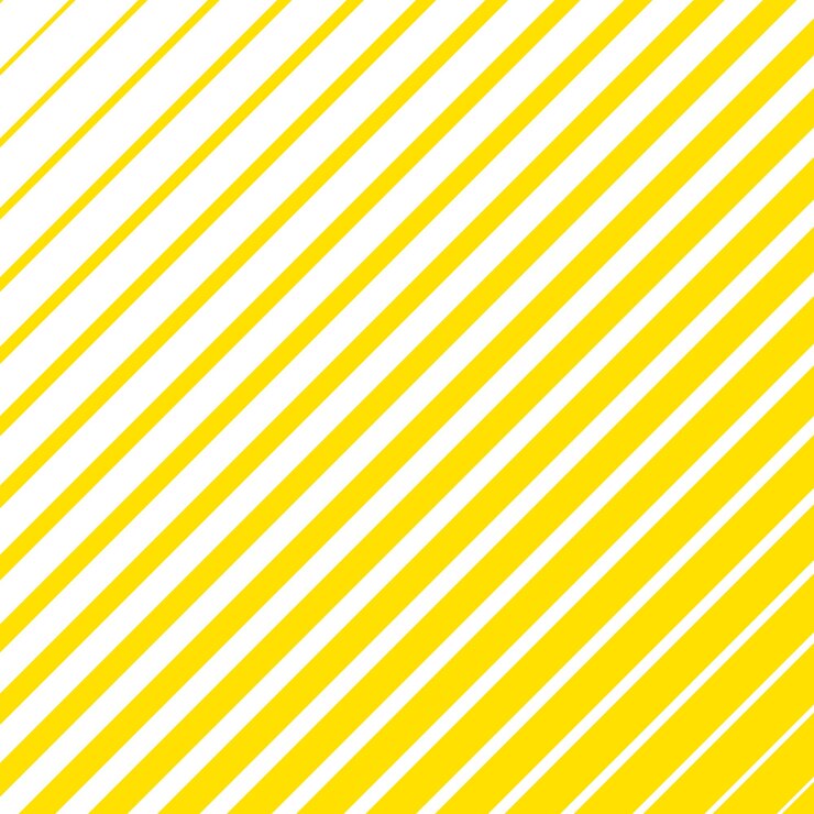 Vecteur des lignes jaunes et blanches avec une bande jaune