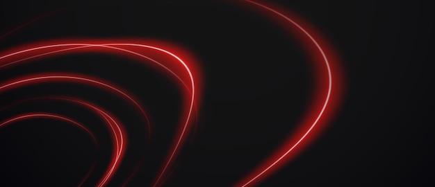 Des lignes de néon rouges sur noir