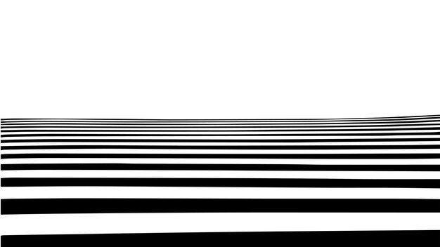 Vecteur des lignes noires et blanches créant des illusions optiques des ondes de lignes abstraites illustration vectorielle