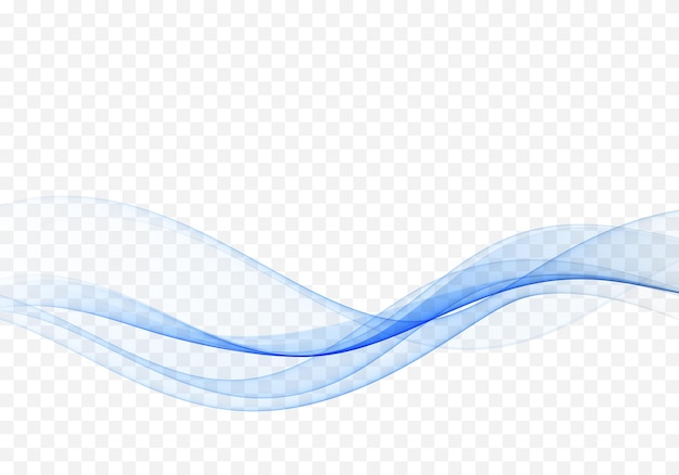 Des lignes d'onde lisses abstraites de couleur bleue Élément de conception
