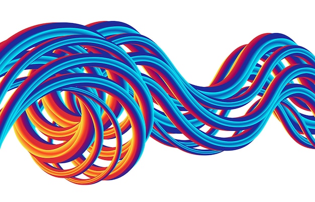 Vecteur lignes d'ondes abstraites lumière colorée qui coule dynamique isolée sur fond noir élément de conception d'illustration vectorielle dans le concept de la technologie de fête de la musique moderne
