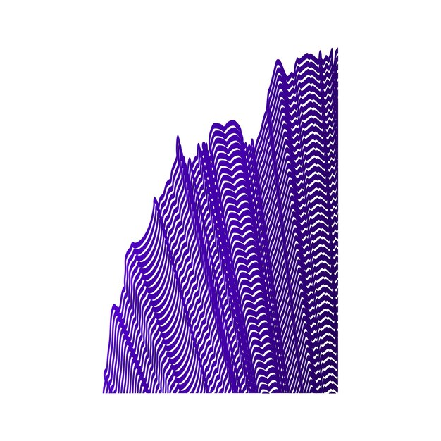 des lignes ondulées abstraites élément des particules qui coulent modèle d'onde de courbe 3D demi-ton.