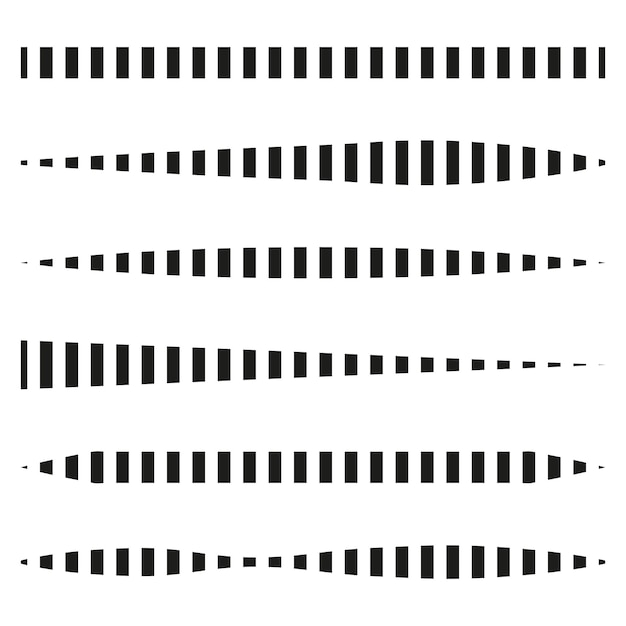 Lignes ondulées abstraites forme vectorielle géométrique motif noir minimal élément à rayures sans couture