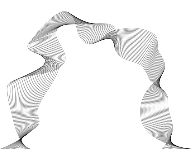 Des lignes ondulées forment un effet d'élément de conception de ruban en spirale 3d26