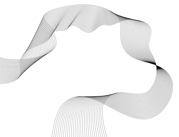 Des lignes ondulées forment un effet d'élément de conception de ruban en spirale 3d31