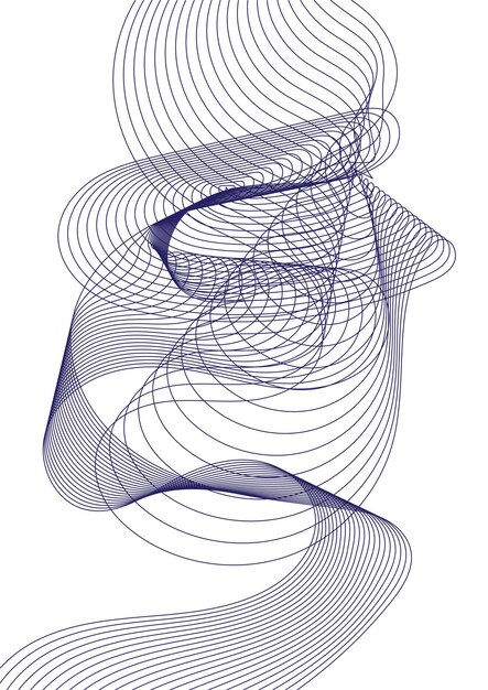 Lignes Ondulées Pour L'élément De Ligne De Mélange De Fond Abstrait De Toile De Fond