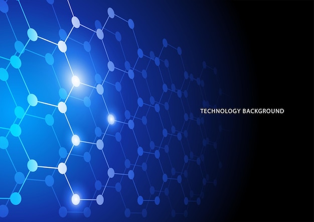 Lignes et points connectés abstraits pour la connexion Internet numérique technologique et le thème de la blockchain