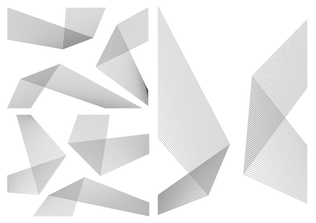 Les lignes polygonales forment un effet d'élément de conception de ruban d'angle 3d20