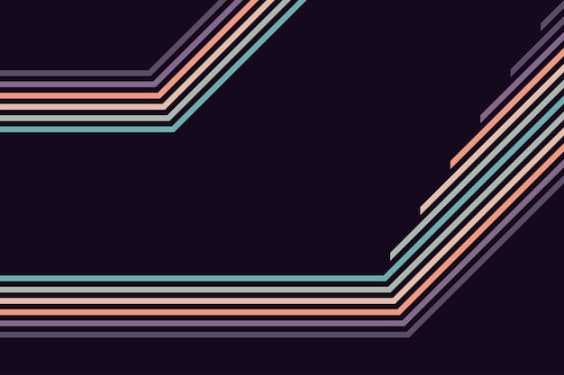 Lignes rayées colorées simples abstraites dans un style rétro