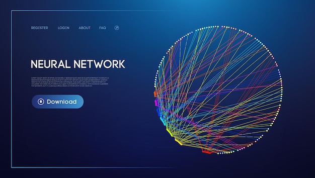 Les Lignes De Réseaux Neuronaux, La Technologie Numérique, Le Big Data Et La Science Des Données