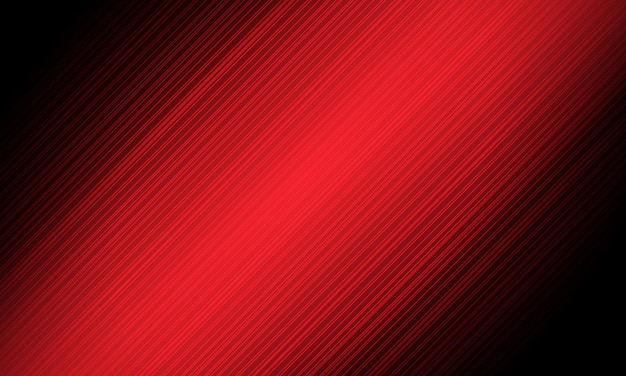 Les lignes rouges abstraites accélèrent la dynamique en illustration vectorielle de fond noir.