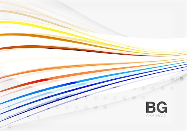 Lignes De Vague Modernes Fond Abstrait Vague élégante Arrière-plan Du Modèle Vectoriel Pour Les Options De Numéro De Diagramme De Mise En Page De Flux De Travail Ou La Conception De Sites Web