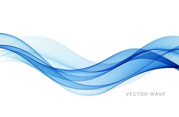 Vecteur lignes de vagues fluides colorées abstraites vectorielles isolées sur l'élément de conception de fond blanc pour mariage ...