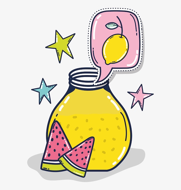 Limonade En Mason Jar Dessins Animés