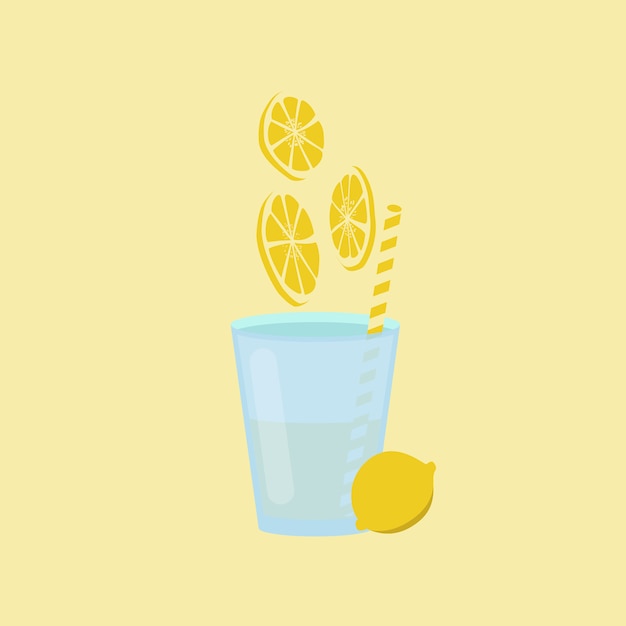 Vecteur limonade en verre