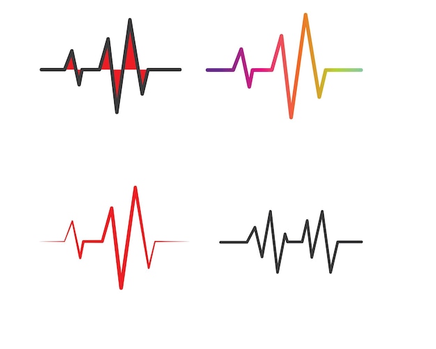 Lineequaizer d'impulsion et modèle d'icône vectorielle de logo d'illustration d'effet sonore