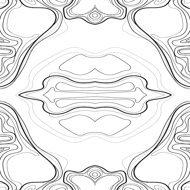 Liner Contour Vector Background Main Dessin Abstrait Noir Et Blanc Backgroundabstract Frame