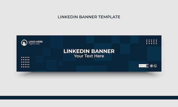 Vecteur linkedin banner and web cover template