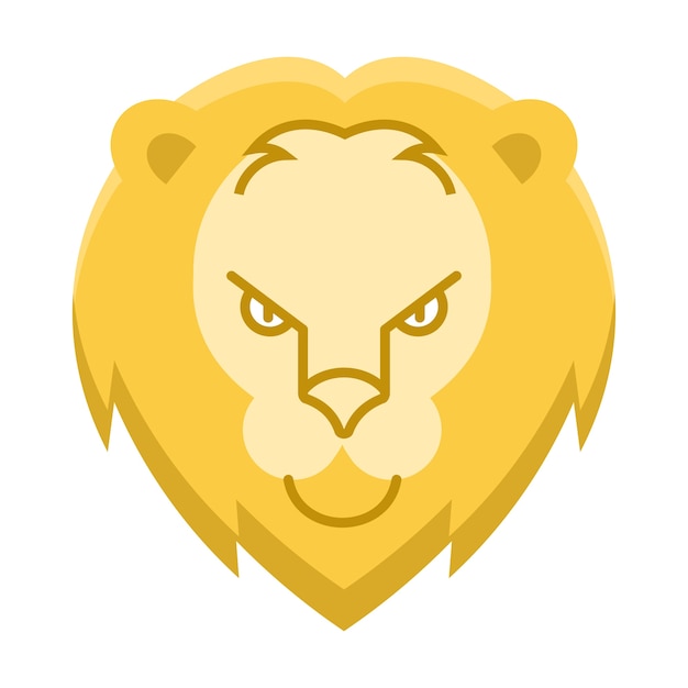 lion au design plat