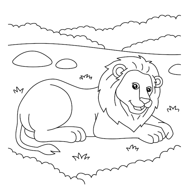 Lion Coloriage Pour Les Enfants