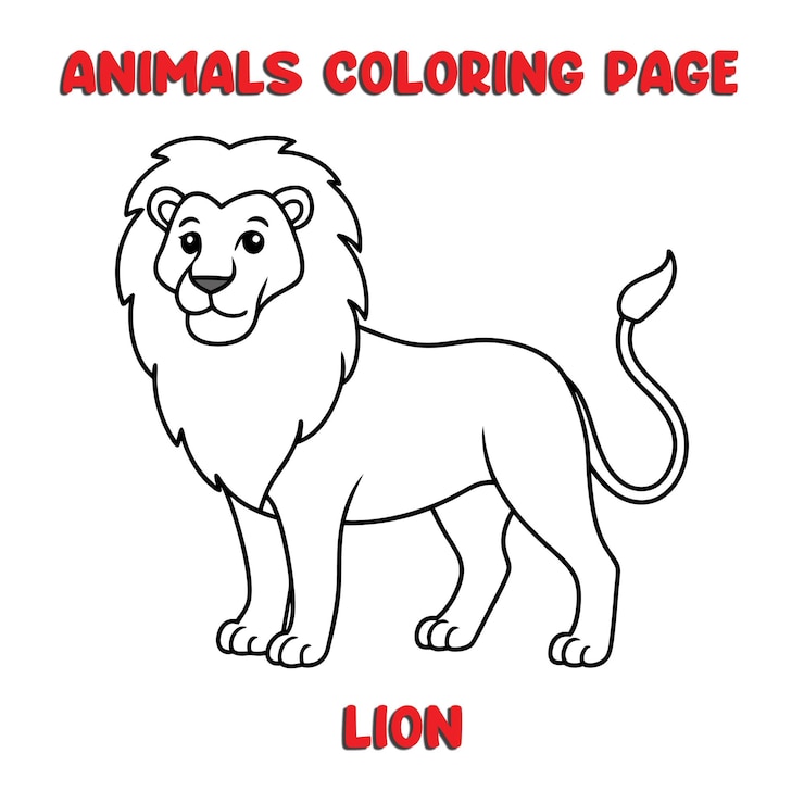 Vecteur lion est un livre de coloriage pour enfants.