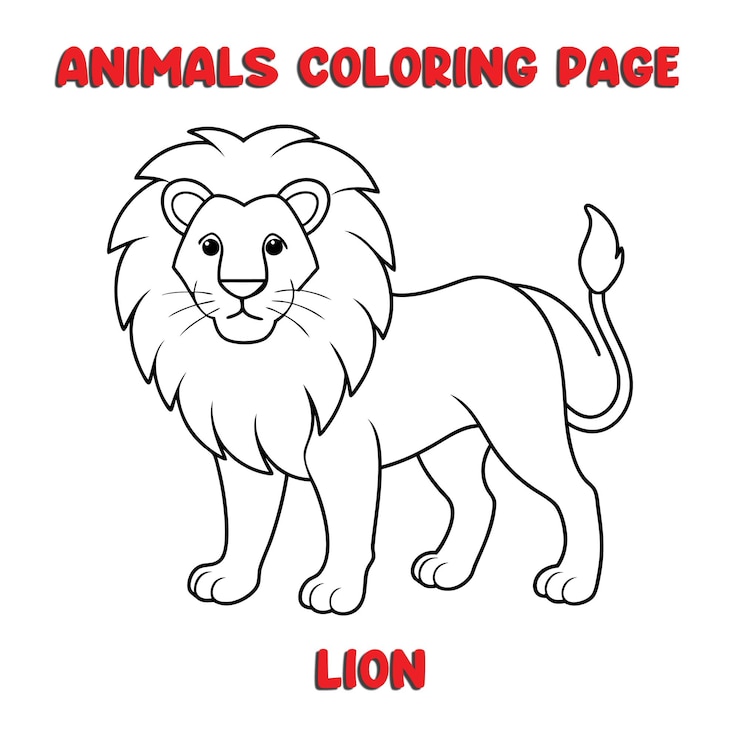 Vecteur lion est un livre de coloriage pour enfants.