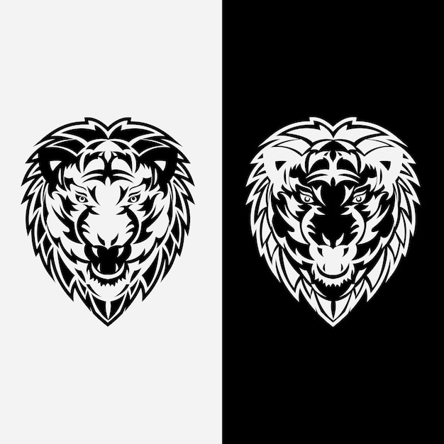 Lion Head Logo Template vecteur icône illustration design