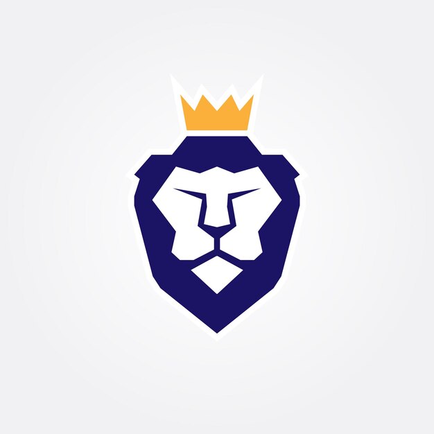 Vecteur lion king logo design