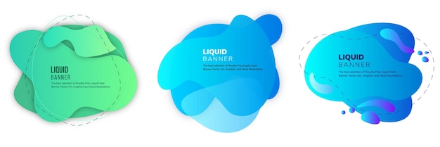 Liquéfier Le Modèle De Conception De Bannière De Couleur Fluide