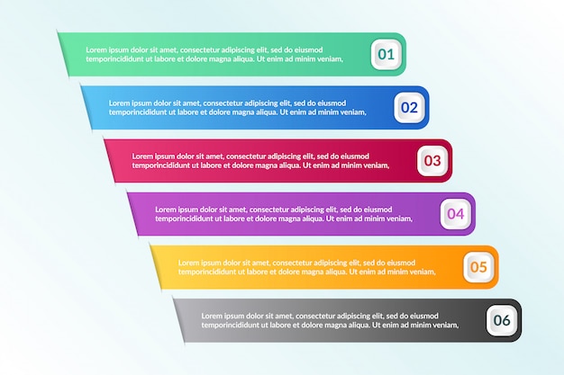 Liste Conception Infographique Avec 6 Listes Info