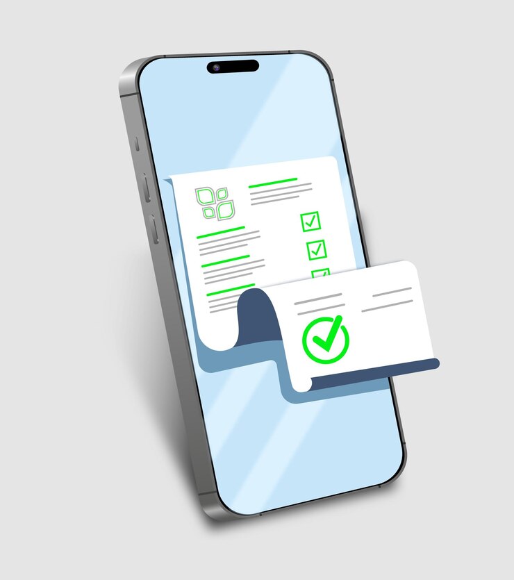 Vecteur liste de contrôle des documents mobiles