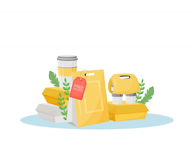 Vecteur livraison ciblée d'aliments préparés