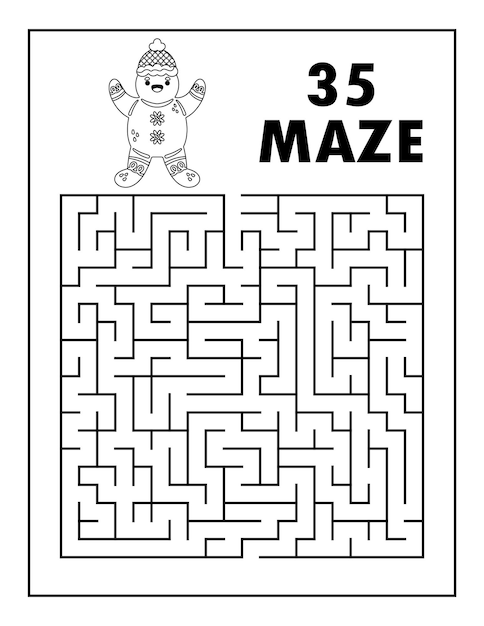 Livre D'activités De Noël, Livre Actif Maze Solution. Labyrinthe à Colorier. Labyrinthe Pour Les Enfants, Labyrinthe Pour Les Enfants