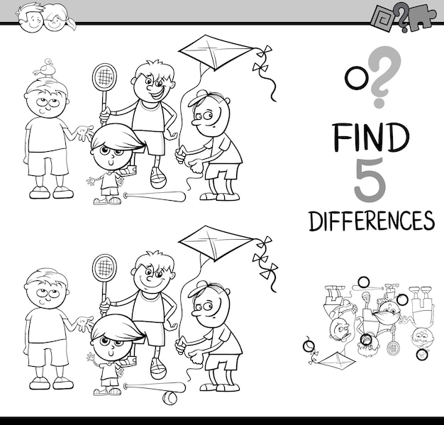 Livre De Coloriage Activité Différences