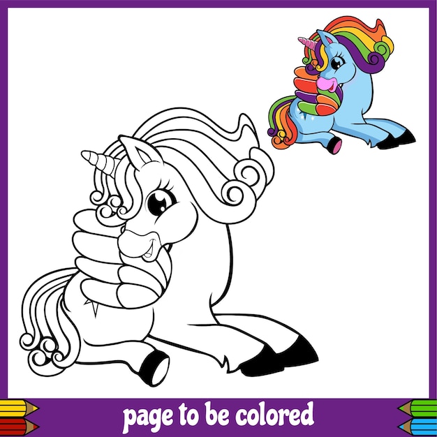 Livre De Coloriage Bleu Licorne