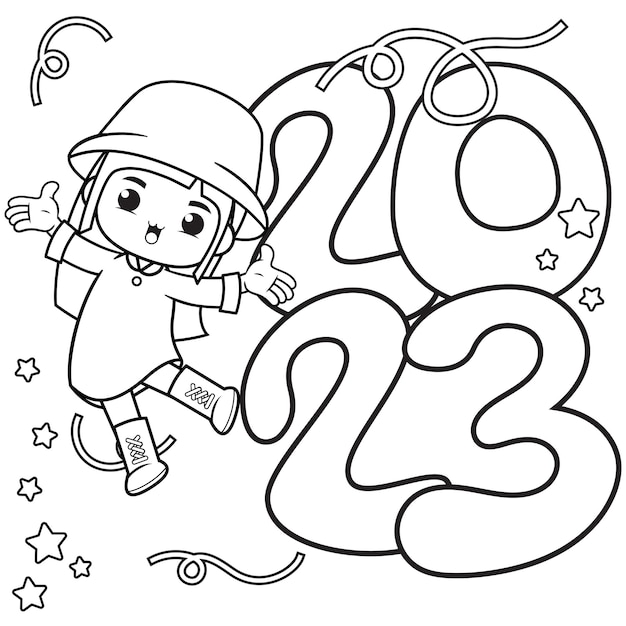 Livre De Coloriage De Bonne Année Avec Licorne Mignonne1