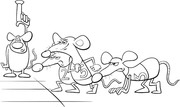 Livre De Coloriage De Course De Rat