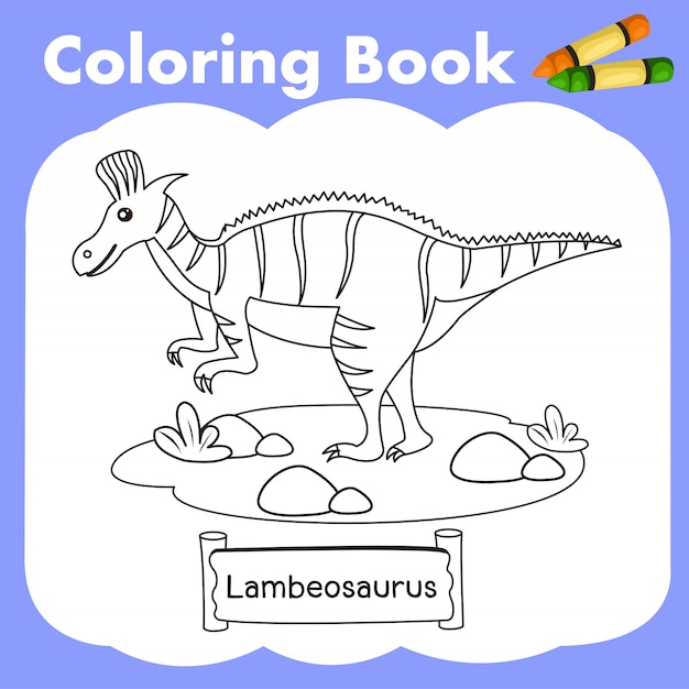 Livre De Coloriage Dinosaure Lambeosaurus