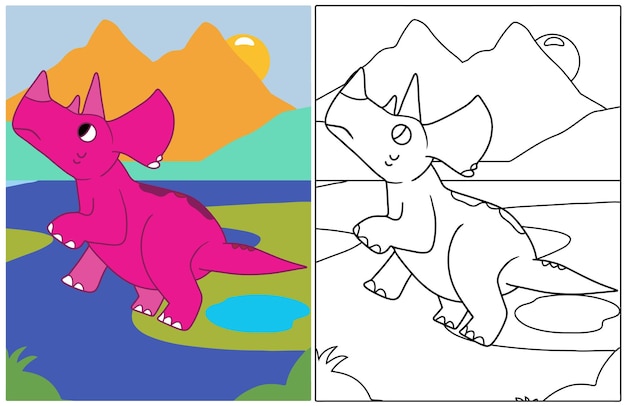 Livre De Coloriage De Dinosaure Pour Les Enfants.