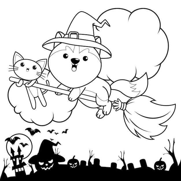 Livre De Coloriage Halloween Avec Une Licorne Mignonne16