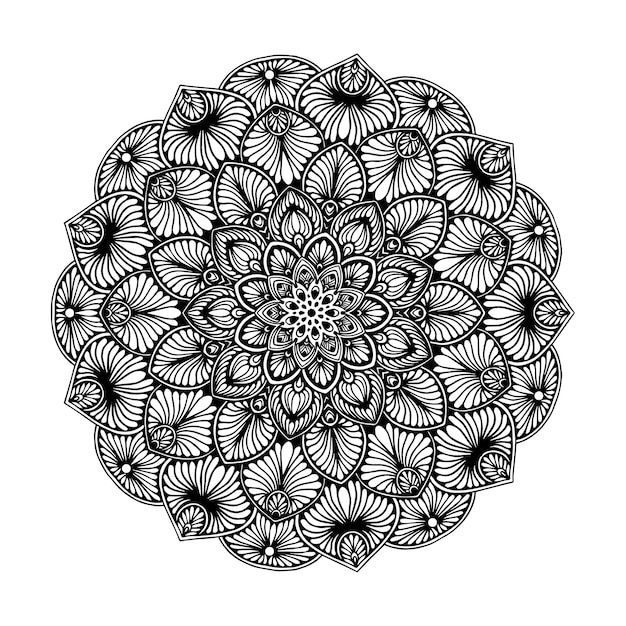 Livre De Coloriage Mandalas, Thérapie Orientale, Logos De Yoga Vector.