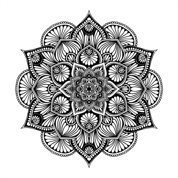 Livre De Coloriage De Mandalas, Thérapie Orientale, Vecteur De Logos De Yoga.