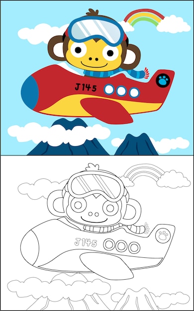 Livre De Coloriage Avec Pilote Drôle