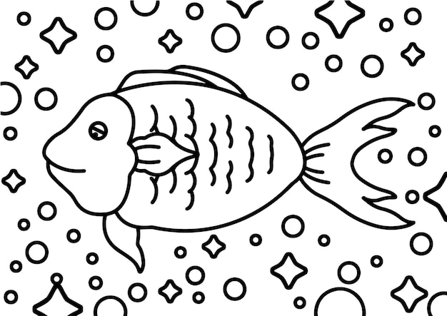 Livre De Coloriage De Poisson Pour Les Enfants éducatifs