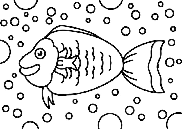 Livre De Coloriage De Poisson Pour Les Enfants éducatifs